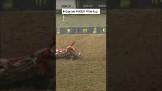 MASSIVE Motocross CRASH! Riders FIGHT to Continue! #motocross #crash #mxgp