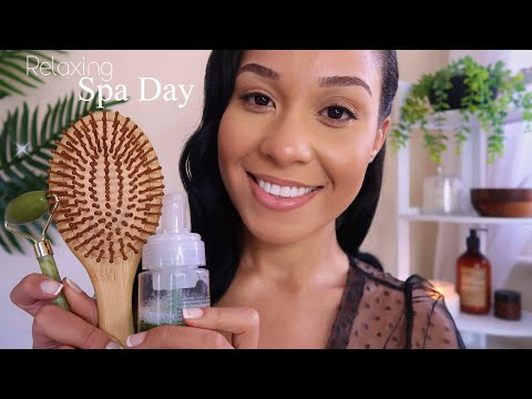 ASMR Relaxing Spa Day Facial & Body Massage RP🌿 Rejuvenating Tea Tree Skin Treatment,Layered Sounds