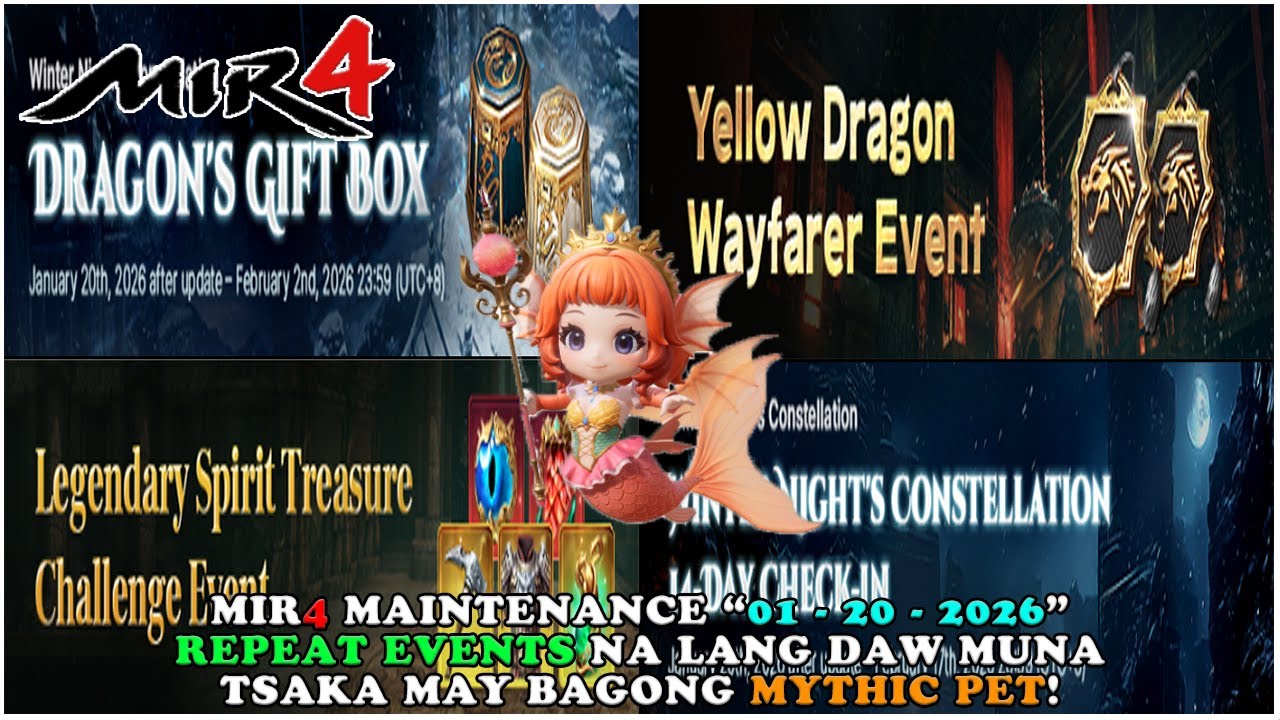 MIR4 "01/20/2026" MAINTENANCE - REPEAT EVENTS AT BAGONG MYTHIC EVENT LANG FOR THIS PATCH! - F2P