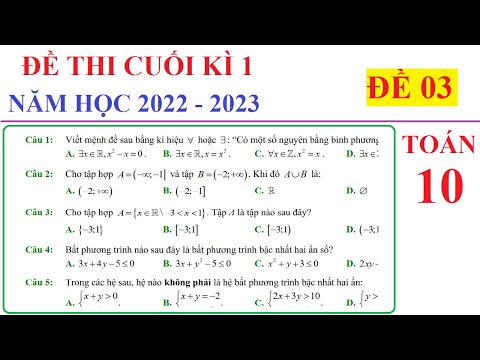 Video TOÁN 10 - ĐỀ 3 - ĐỀ THI CUỐI HỌC KÌ 1 TOÁN 10 NĂM... - youtube
