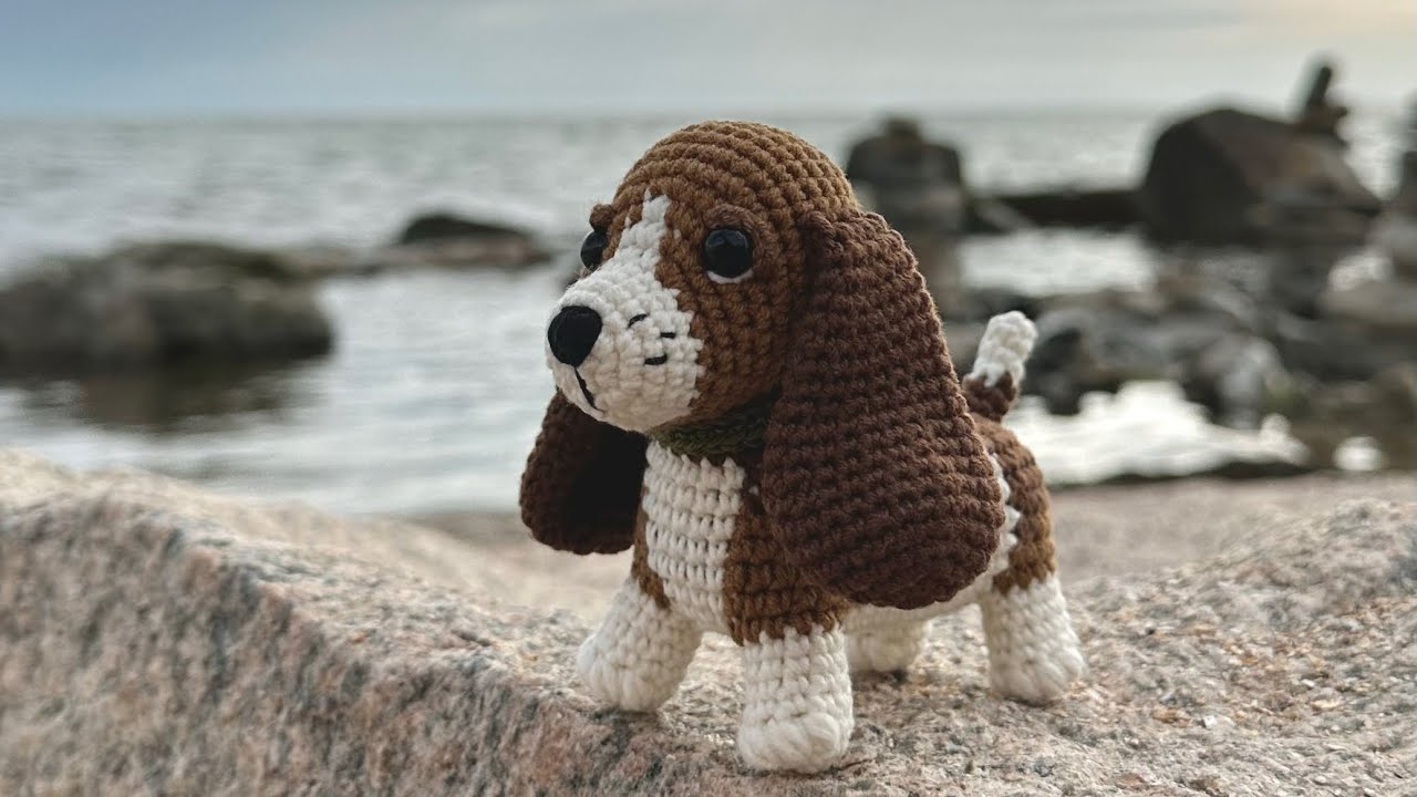 tutorial: BASSETT HOUND, crochet puppy / БАССЕТ ГАУНД, вʼязане цуценя, part 2 (head)