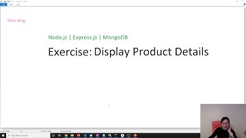 Node.js | Express.js | MongoDB - Exercise: Display Product Details
