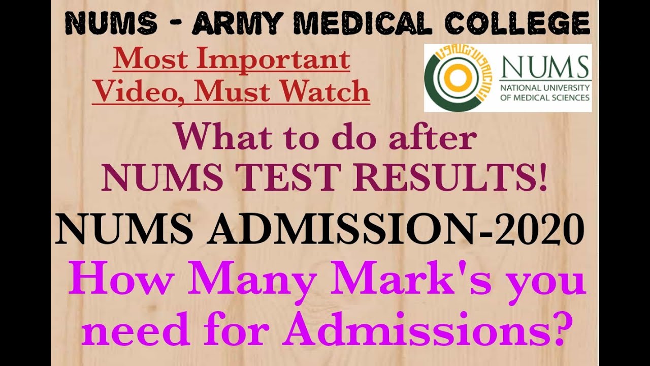 NUMS ALERTS|NUMS ADMISSION|After NUMS Test Results|