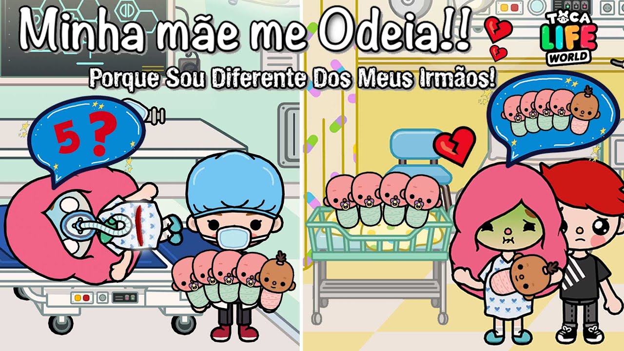 Minha Mãe Me Odeia 💔 Eu Sou Diferente dos Meus irmãos 💔 Toca Life Toca ...