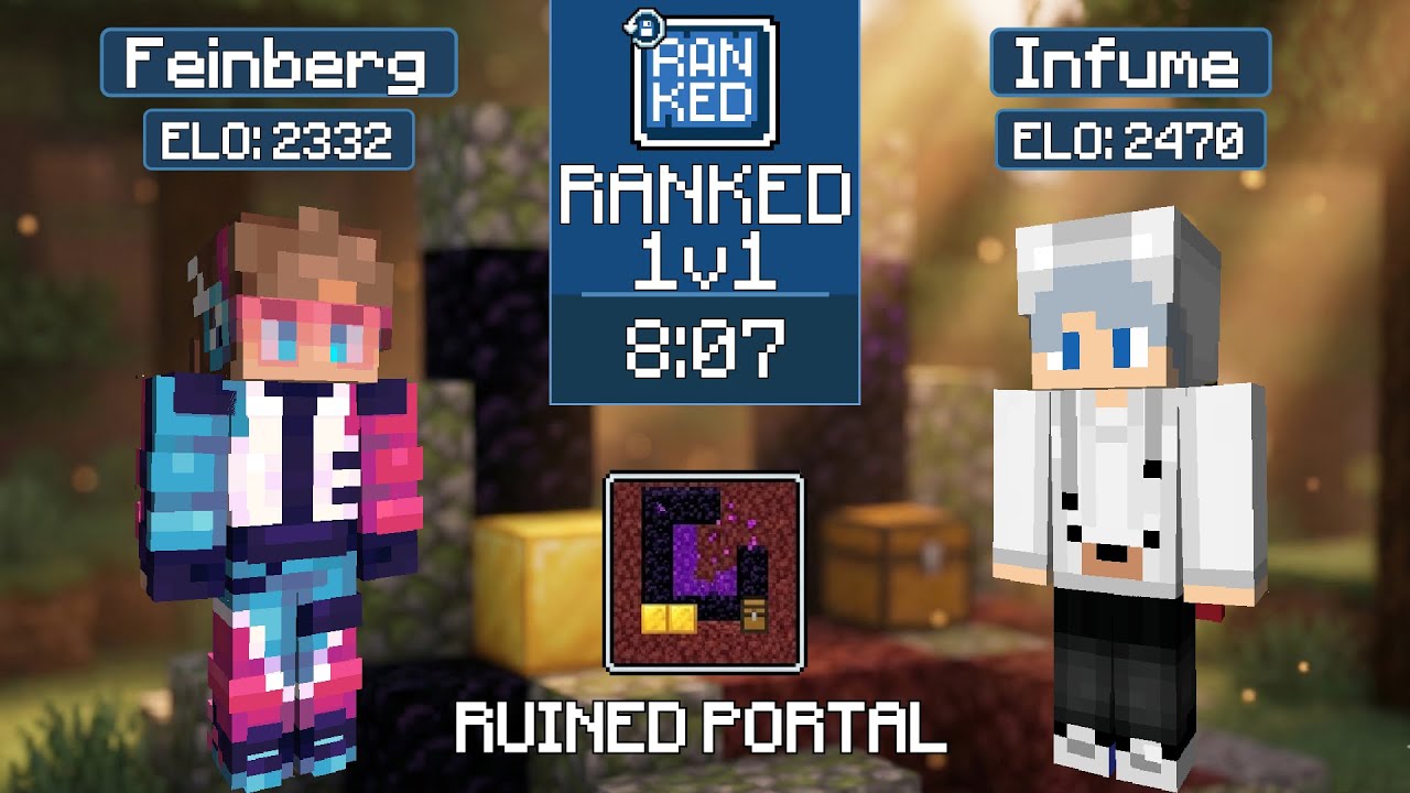 Feinberg vs Infume | MCSR Ranked | Ruined Portal Seed