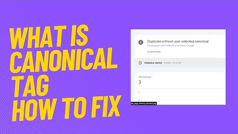 What is Canonical Tag | How to Fix "Duplicate without user selected canonical problem"