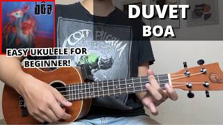 Duvet - Boa (Ukulele Tutorial) No Capo! Easy Chords For Beginner!