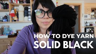 Dyeing Wool Yarn Solid Black