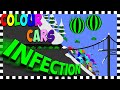 Infection colour cars  algodoo car race