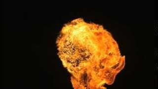 Fire Ball in Slow Motion HD with Slow Mo Video Views of Flames Burning out from Core of Fireball