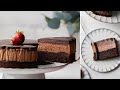 Triple chocolate mousse cake