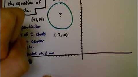 Given 3 points, write the equation of a circle