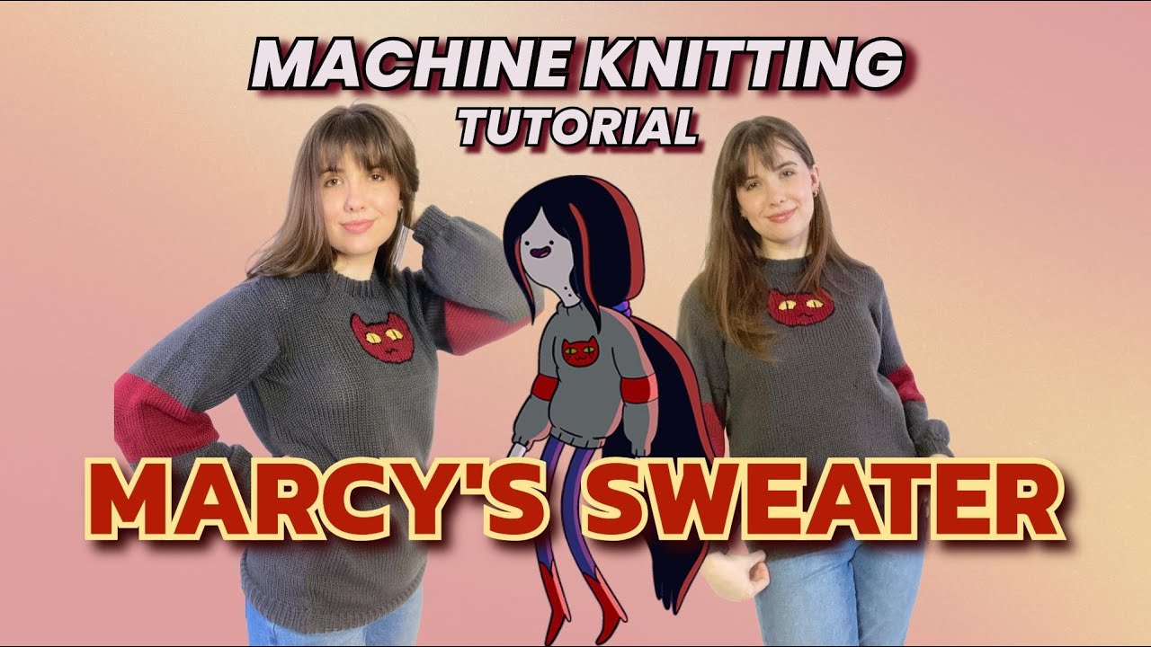 How to Machine Knit Marcy's Cat Sweater | Adventure Time inspired Tutorial