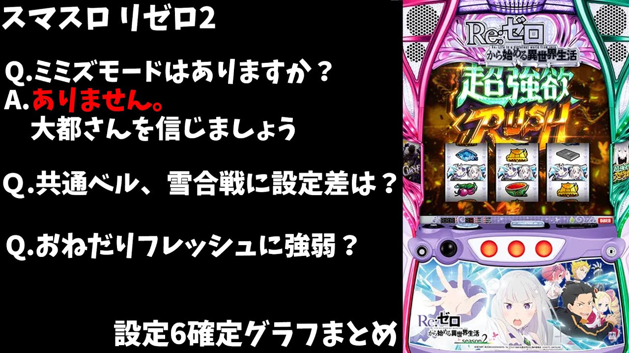リゼロ2】いろいろな意見や設定差を考えてみた 設定6グラフまとめ