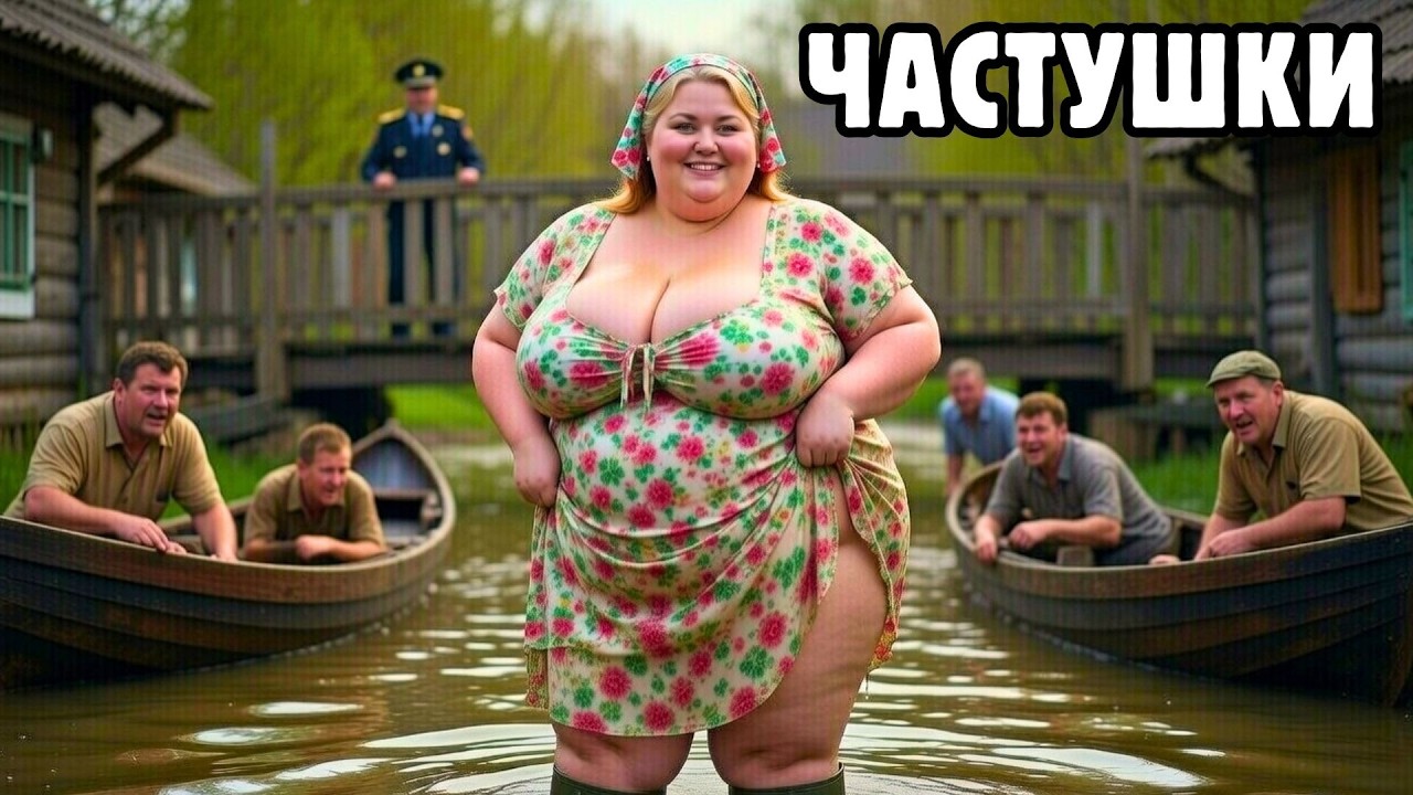 Я по паводку пошла, юбку к пузу подняла! ЧАСТУШКИ С ТОЛСТУШКОЙ