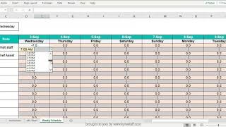 How to Schedule Shifts in Excel