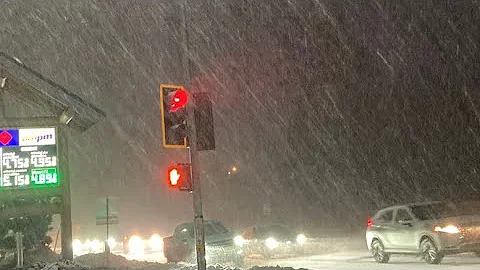 Snowing FAST now in Big Bear Lake, CA. It's a wint...