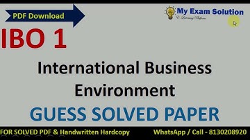 IGNOU IBO 1 SOLVED ASSIGNMENT 2022-23 | IGNOU SOLVED ASSIGNMENTS 2022-23 #ignousolvedassignment