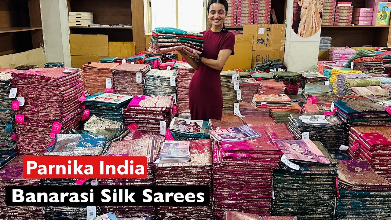 Premium Saree manufacturing Company Parnika India Surat Biggest Factory ￼