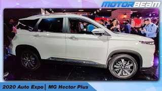 MG Hector Plus - 3rd Row Is Here, Revealed At 2020 Auto Expo | MotorBeam