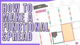 HOW TO DECORATE A FUNCTIONAL VERTICAL PLANNER SPREAD | PLANNER TIP DAY 16