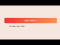 CA Final NBFC Part 1 in telugu for May 2025