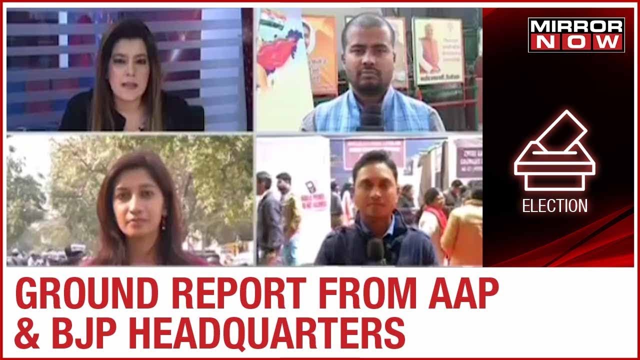 GROUND REPORT from BJP and AAP headquarters | Delhi election results 2020