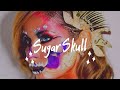 Maquillage de Malika Menard en Sugar Skull pour Halloween