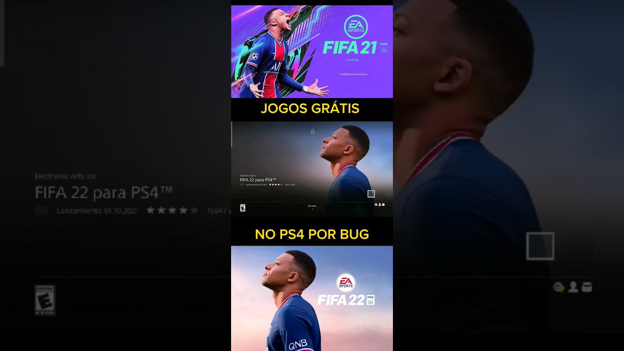 FIFA 21 E FIFA 22 JOGOS GRÁTIS PRA SEMPRE NO PS4 POR BUG 