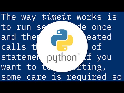 How to use timeit module