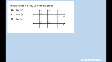 Use the diagram to determine if lines are parallel. Perpendicular and right angles