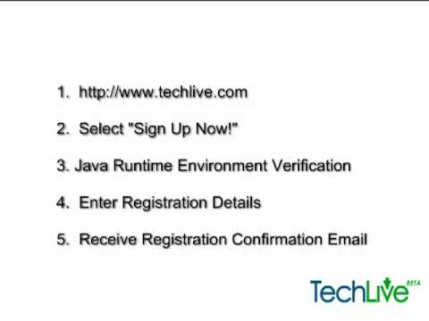 Capa de TechLive Tutorial #1: Registering with TechLive