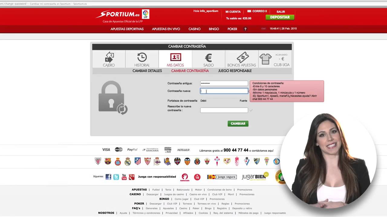 Sportium login