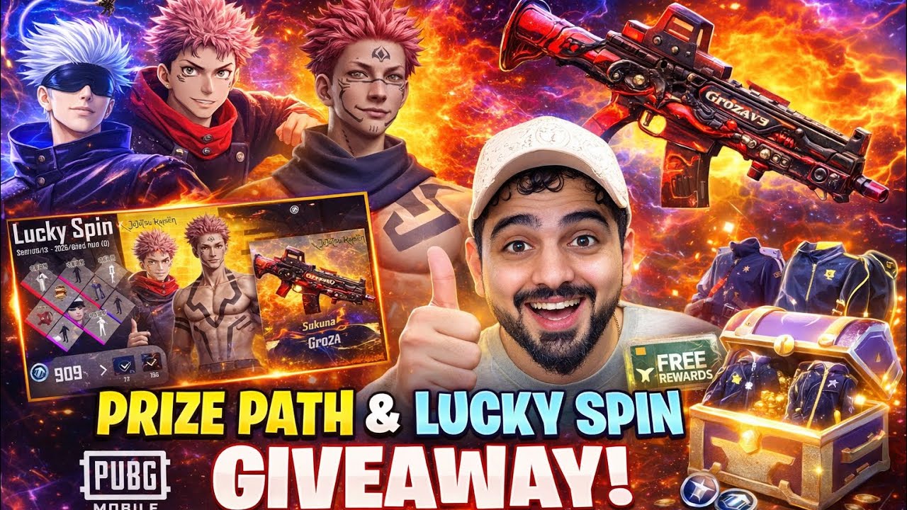 MY FAVOURITE LUCKY SPIN IN PUBG MOBILE | GIVEAWAY PRIZE PATH - YouTube