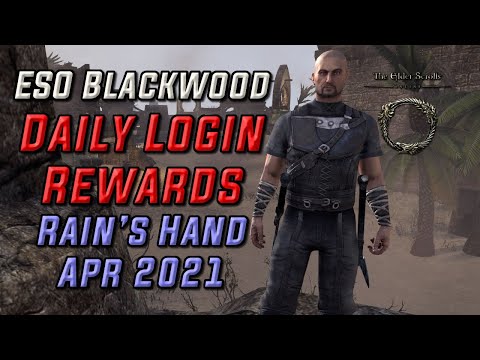 ESO Daily Login Rewards - Rain's Hand Rewards (April) - ESO Rewards April 2021