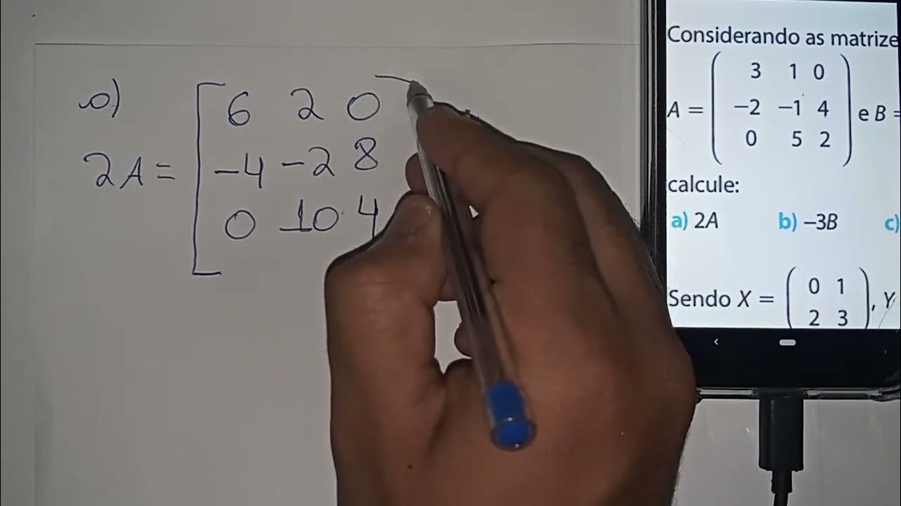 Considerando as matrizes A B calcule: a) 2A b) −3B c) 1/2 B d) 3A + 2B ...
