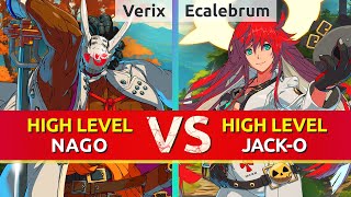 GGST ▰ Verix (Nagoriyuki) vs Ecalebrum (Jack-O). High Level Gameplay