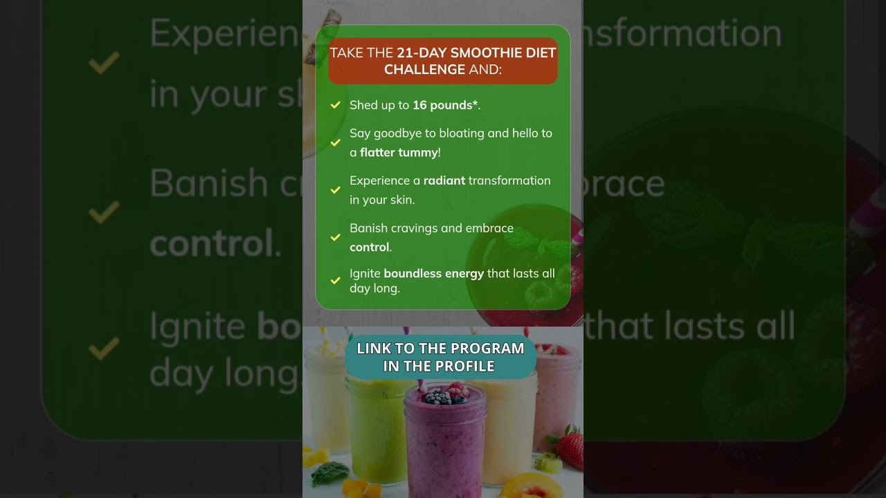 21-day smoothie diet plan for weight loss 