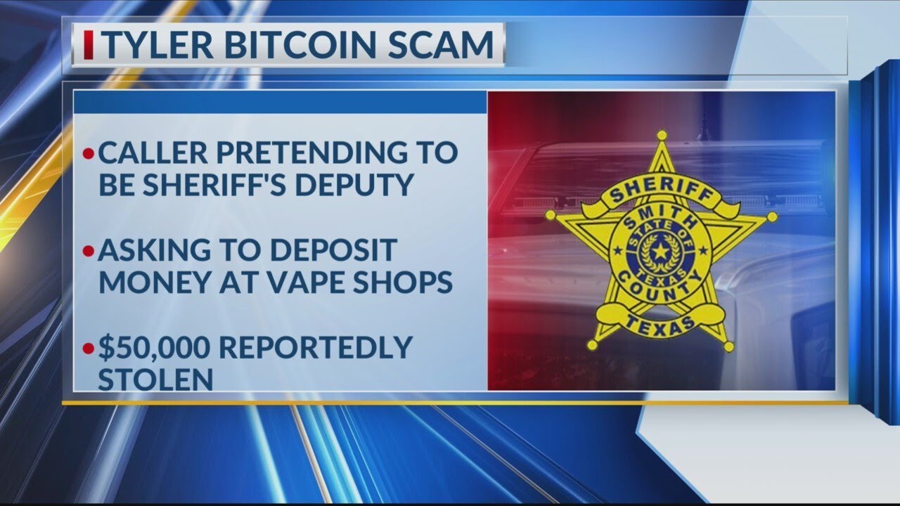 SCAM ALERT: Smith County officials warn of vape shop Bitcoin phone scam