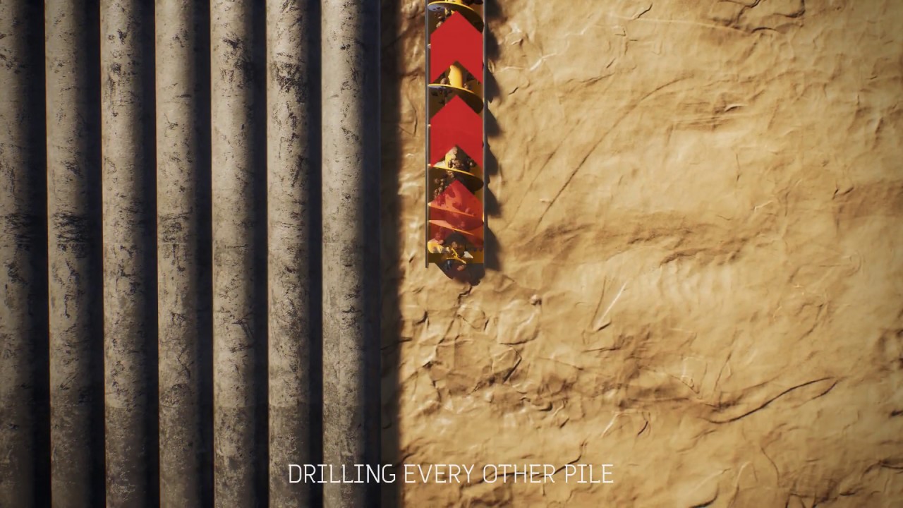 Secant Pile Wall & Vor Der Wand Installation