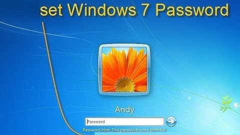 How to set Administrator Password on Windows 7
