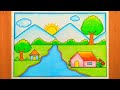 Learn to draw natural scenehow to draw a beautiful landscape very easy step by stepsceneryp