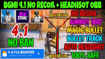 BGMI 4.1 AIMBOT OBB | BGMI 4.1 NO RECOIL CONFIG | BGMI NO RECOIL CONFIG 4.1 [ 100% Safe No Ban ]