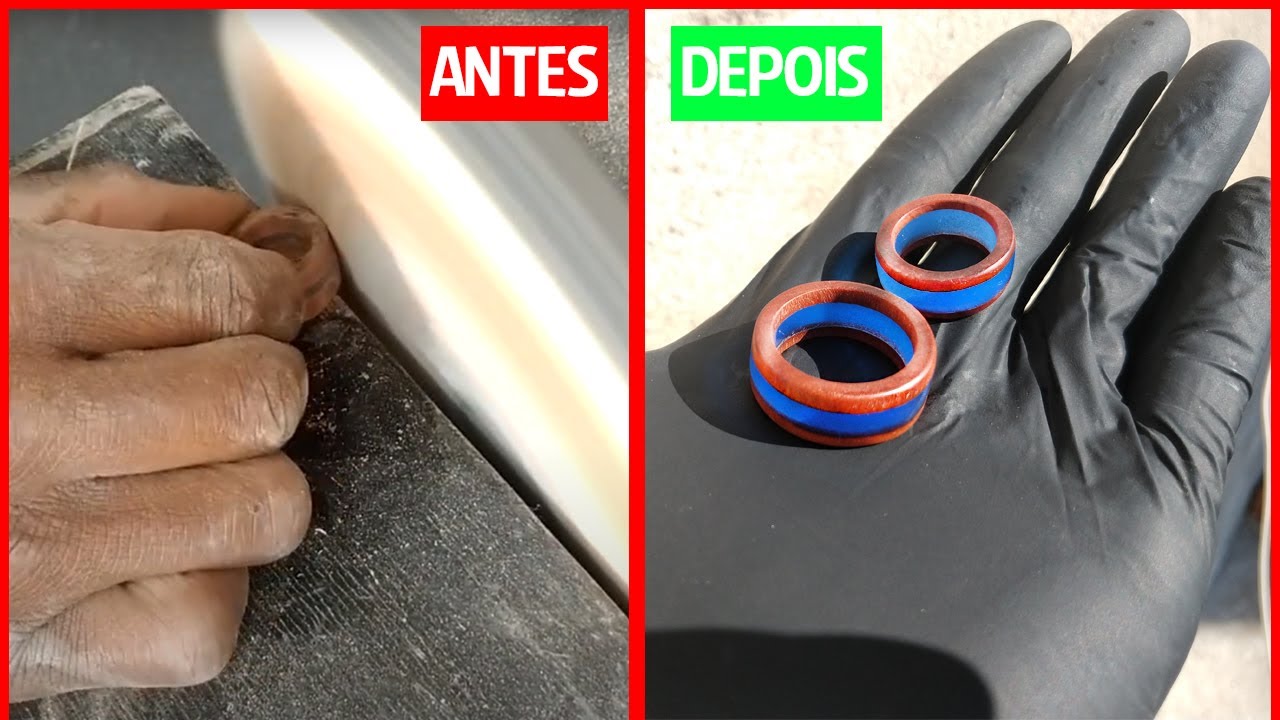 Biojóias criativas com Madeira e Resina *Anel Resinado* (Secret Wood Ring)