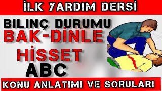 EN YENİ İLKYARDIM KONU ANLATIM DERSİ VE SORULARI/ EHLİYET İLKYARDIM KONU ANLATIMI/ EHLİYET KONULARI