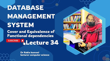 Cover and Equivalence of Functional Dependencies|| Database Management System || Dr Rabia kanwal