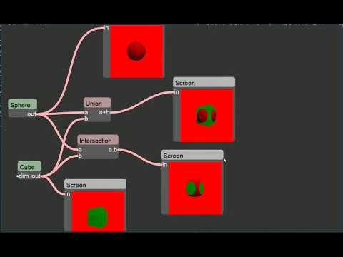 smkflow C++/Wasm Node editor: Implicit surface raytracer.