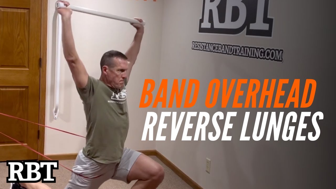 Band Overhead Reverse Lunges YouTube