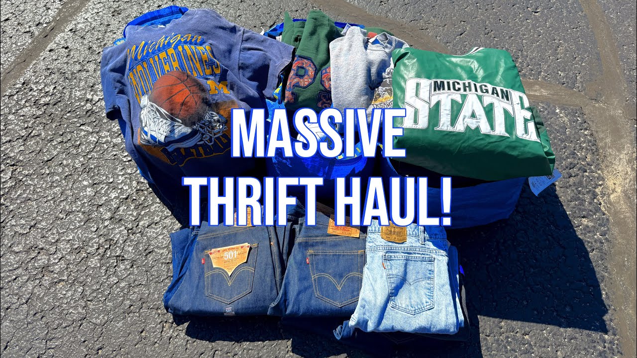 3 IKEA Bags FULL Thrift Haul! Deadstock Levi’s, Y2K Heat & Vintage Sportswear to Resell!