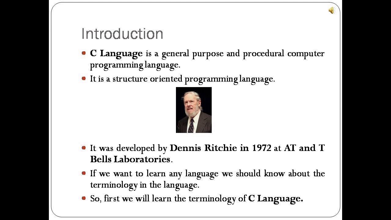 Introduction of C language - YouTube